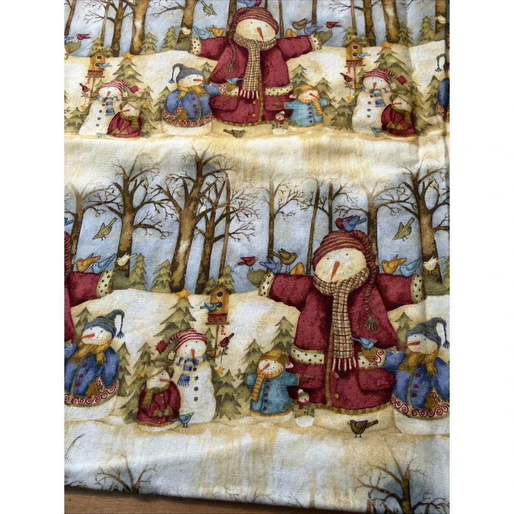 Winter‎ Magic Fabric 1/2 Yard Debi Hron Snowmen Woodland